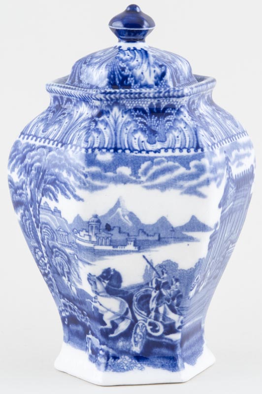 Vase hexagonal lidded c1930